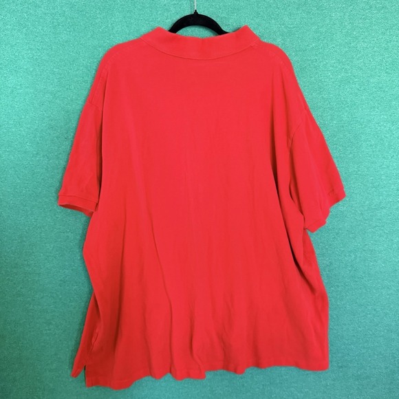 Polo Ralph Lauren Mens Red Polo Shirt Cotton 4XB  Blue Pony Logo Short Sleeve - Picture 5 of 5